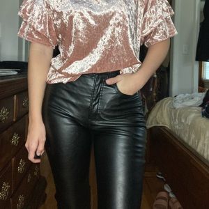 Gap Brand Vintage Slim, High Rise, Faux Leather Pants